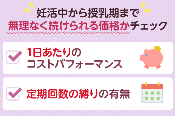 無理なく続けられる価格かどうかのチェックリスト